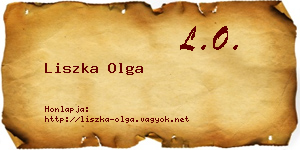 Liszka Olga névjegykártya